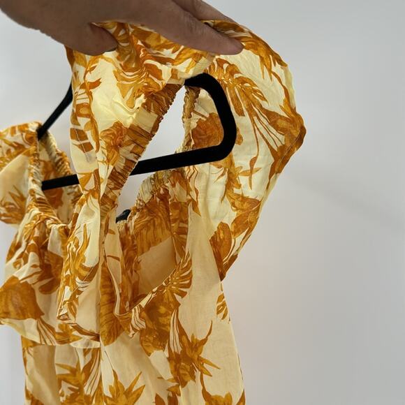 Banana Republic golden rays cropped off shoulder peasant top summer size XS - Picture 6 of 7